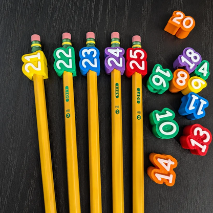 🎁Last Day 50% OFF - Numbered Pencil Toppers