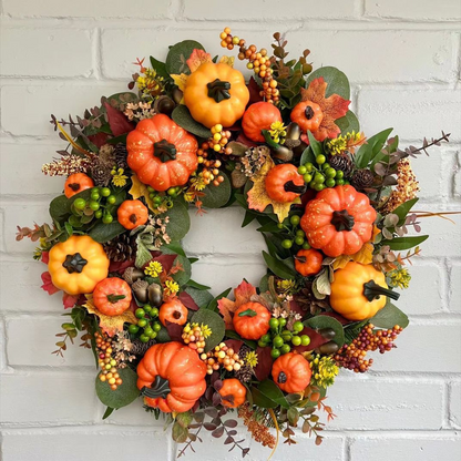 💖Fall Peony And Pumpkin Wreath - Year Round Wreath