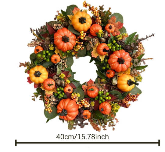 💖Fall Peony And Pumpkin Wreath - Year Round Wreath