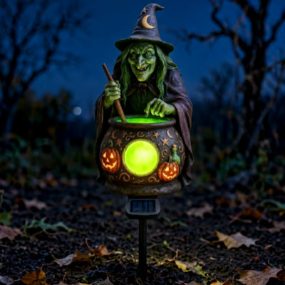 🔥Last Day 47% OFF🧙Solar-Powered Witch Cauldron Light for Halloween