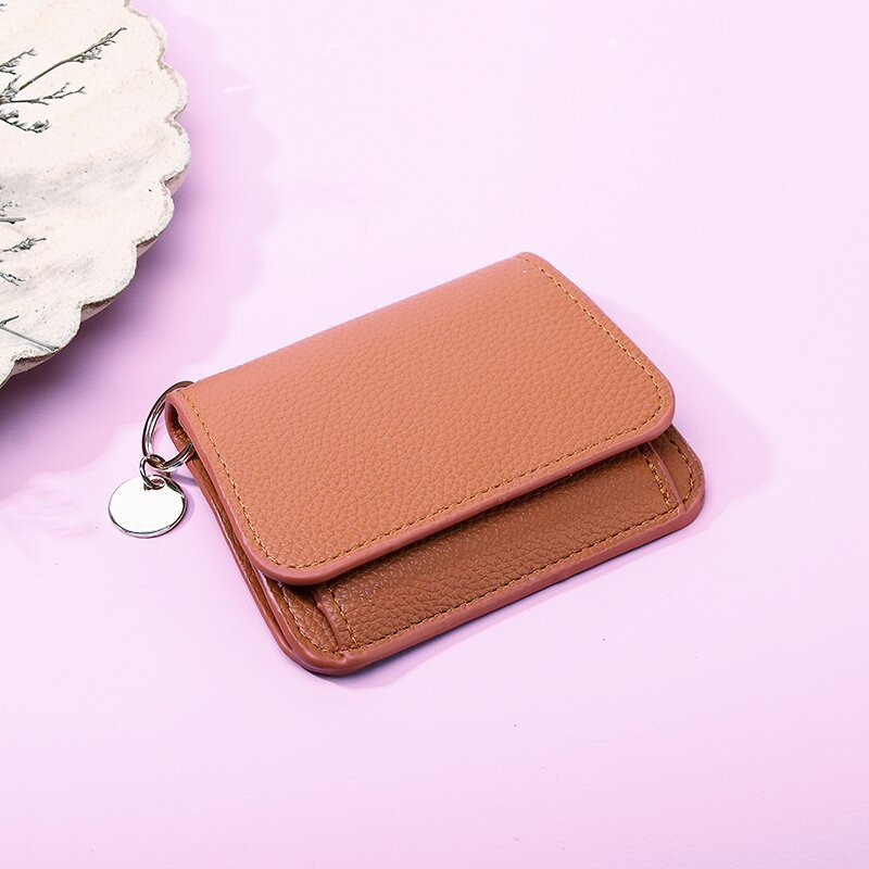 Women's Elegant Minimalist Short Slim Wallet (All-match Trendy Mini 3 Bifold )