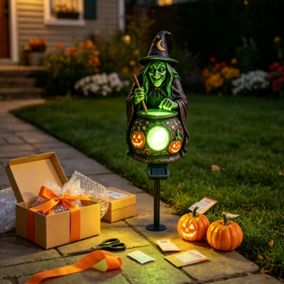 🔥Last Day 47% OFF🧙Solar-Powered Witch Cauldron Light for Halloween