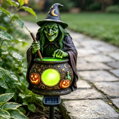 🔥Last Day 47% OFF🧙Solar-Powered Witch Cauldron Light for Halloween