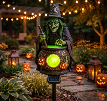 🔥Last Day 47% OFF🧙Solar-Powered Witch Cauldron Light for Halloween