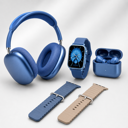 💥SAVE 70%⌚Smartwatch Set with Dual Earphones and Four Watch Straps🎧