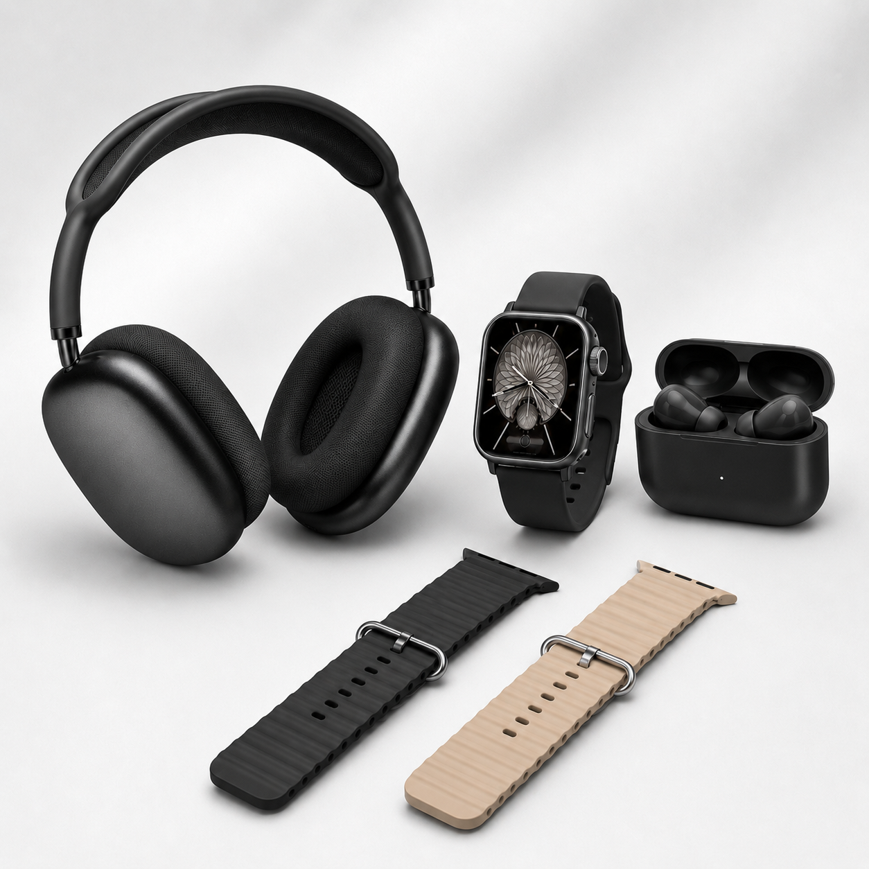 💥SAVE 70%⌚Smartwatch Set with Dual Earphones and Four Watch Straps🎧
