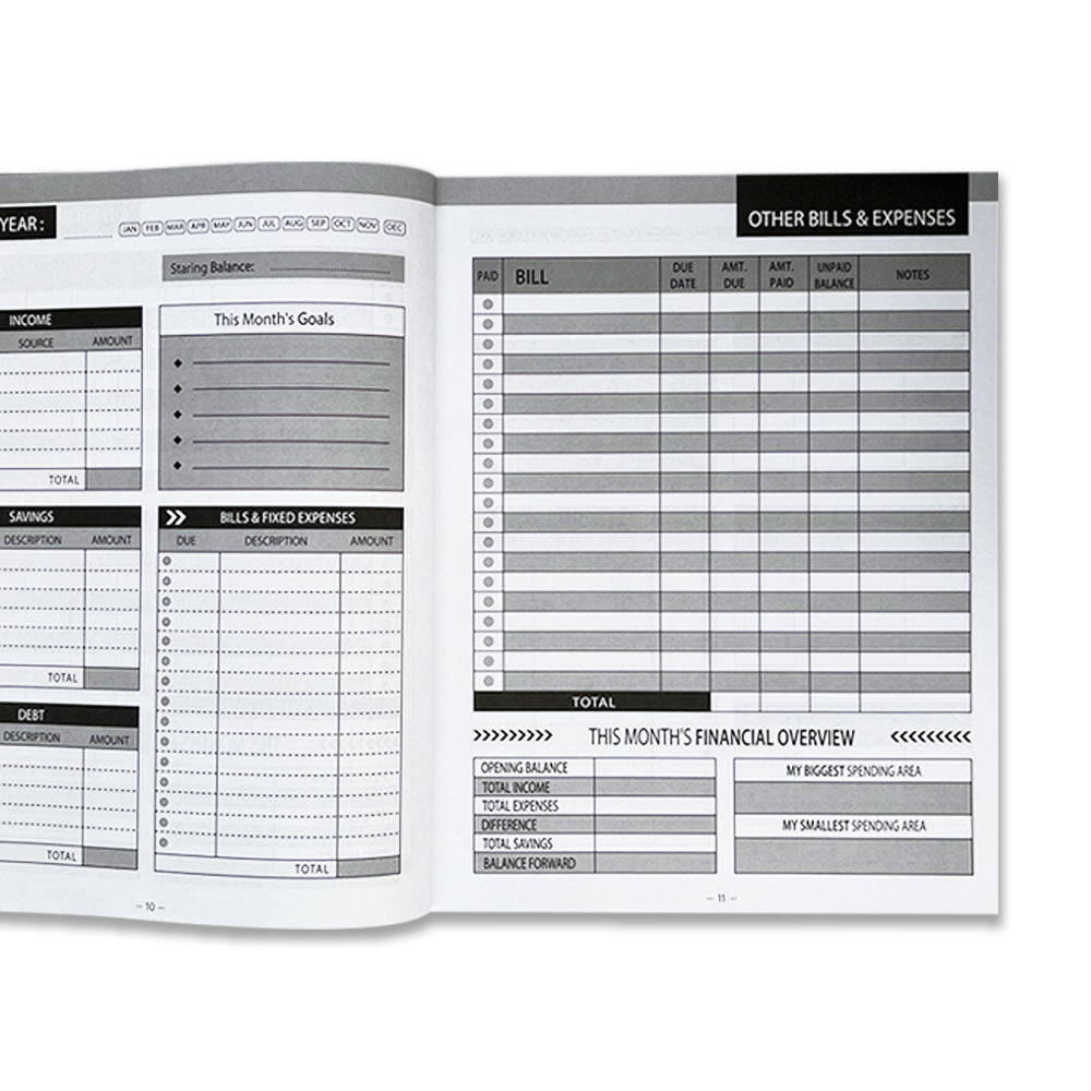 Bill tracker notebook