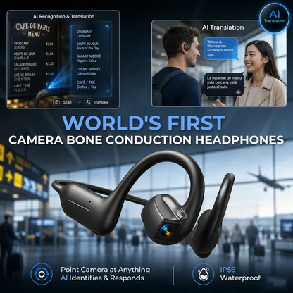 E12 Bone Conduction Headphones with Camera