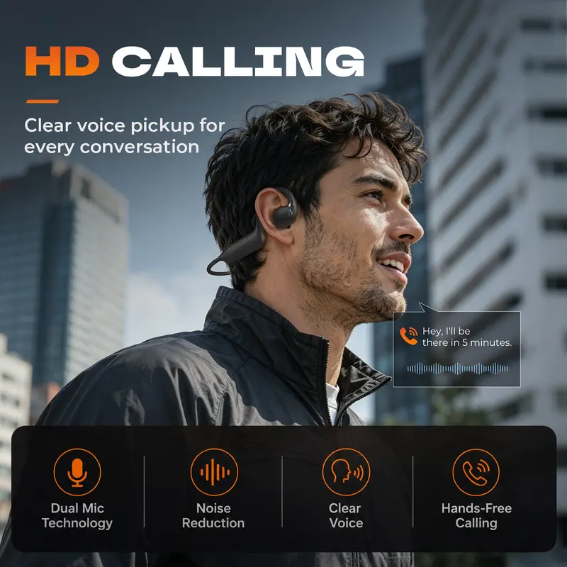 E12 Bone Conduction Headphones with Camera