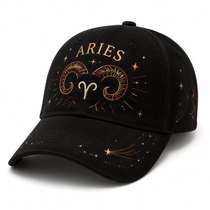 🔥HOT SALE ♈12 Zodiac Signs Embroidered Cap Collection – Celestial Hats Made for Every Personality