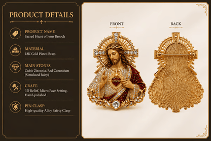 🔥Last Day 49% OFF-Sacred Heart of Jesus Brooch