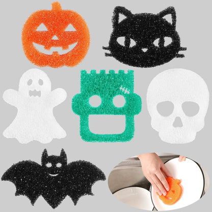 🔥Hot Sale⚡6 Pcs Halloween Cleaning Sponges🎃
