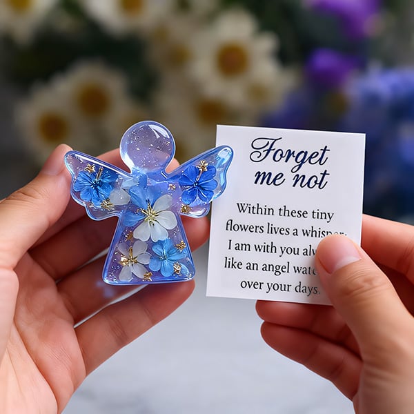 🔥 50% OFF - 🪽Forget Me Not Dried Flower Angel Keepsake - Timeless Gift for Remembrance, Comfort & Hope