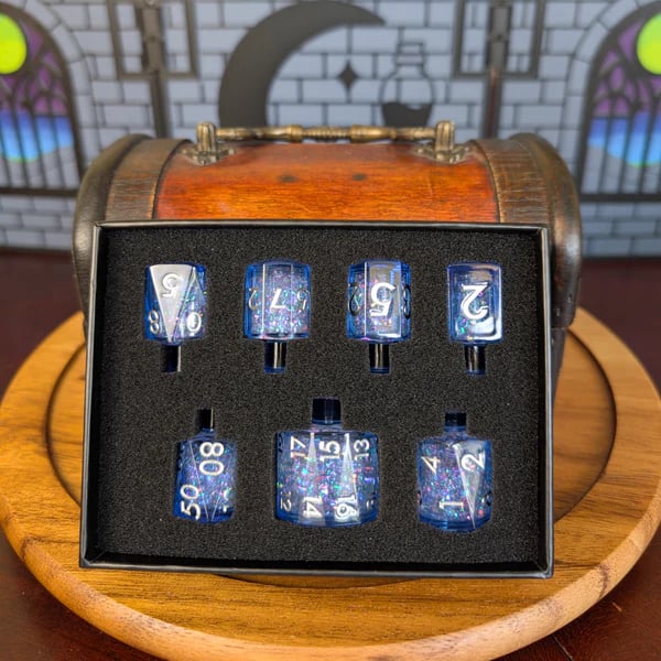🎲🌙Crescent Moon Liquid Core Potion Dice Sets🧪
