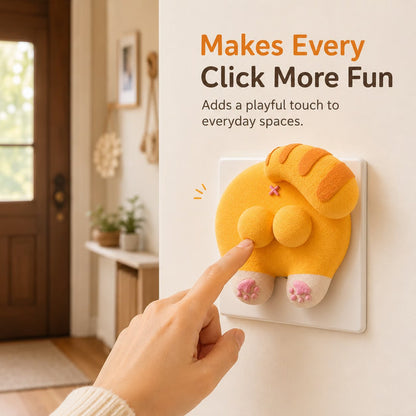 🎉🐱 Funny Cat Butt Light Switch Cover — Press for a Purr-fect Glow! 💡