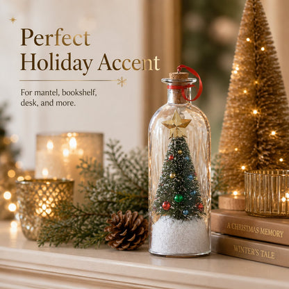 🎄 HOT SALE 50% OFF🔥Voice Recording Christmas Tree Glass Bottle Holiday Keepsake Centerpiece🔥