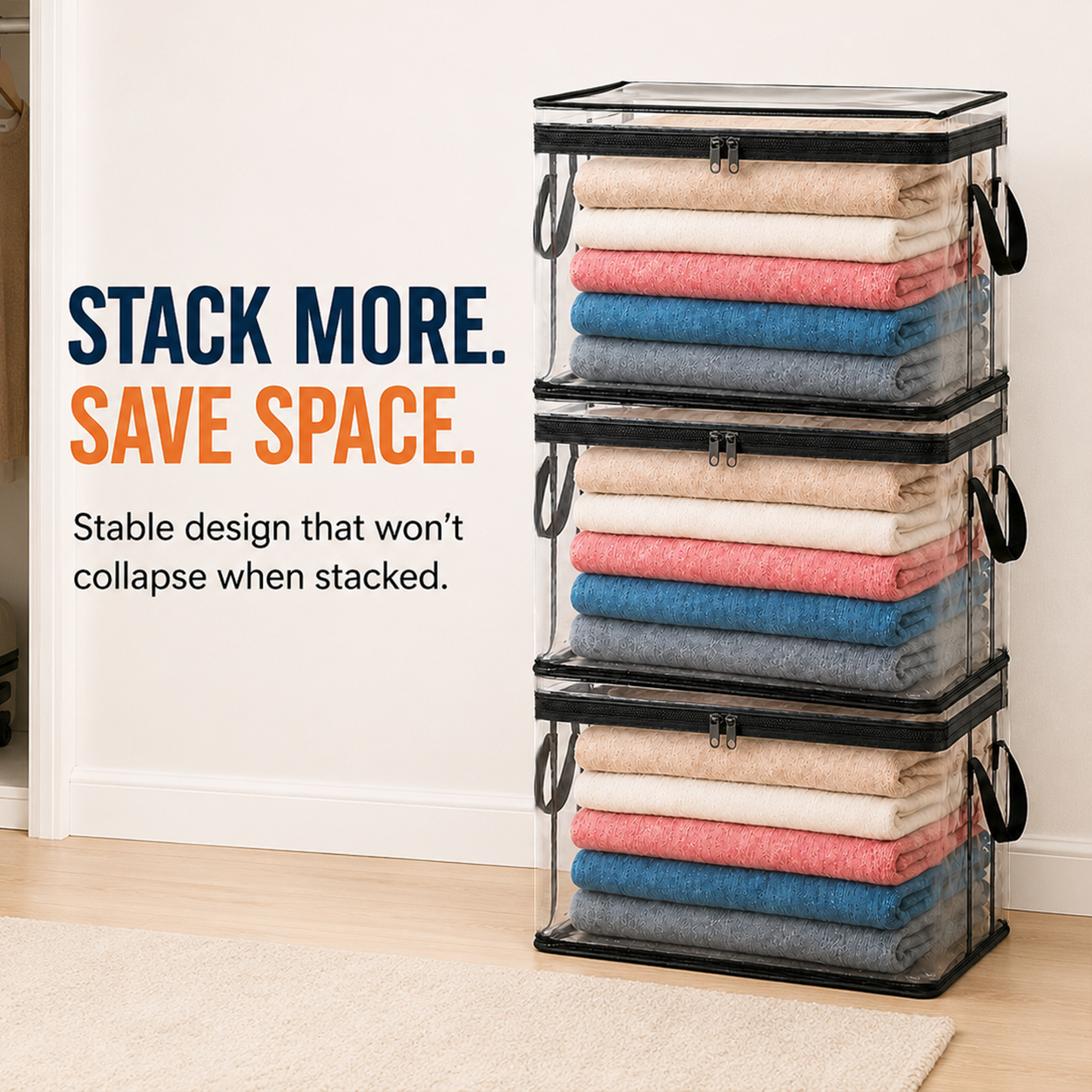 🎉Factory Clearance Sale 75% OFF📦Large Heavy-Duty Thick Plastic Clear Storage Bag for Clothes, Moving & Storage
