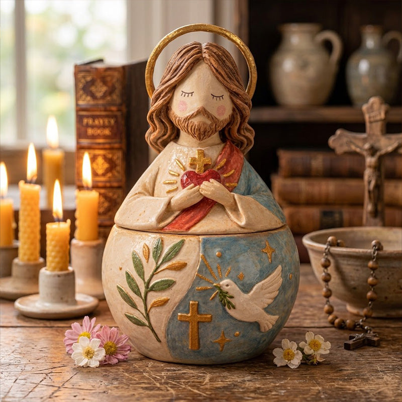 Porta statuette religiose con coperchio rimovibile