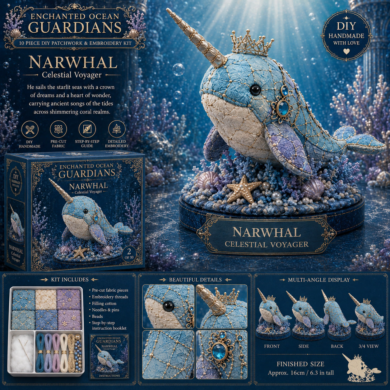 🌊 Ocean Elf Patchwork Handicraft Set