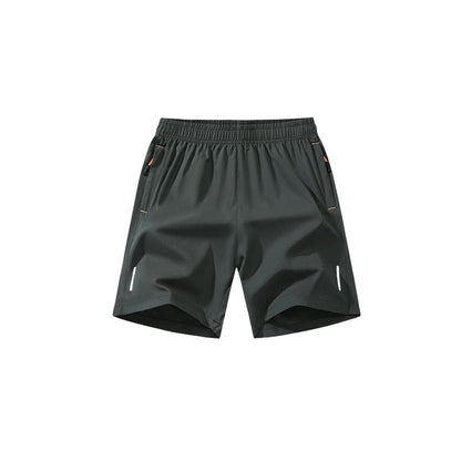 Men’s solid-color shorts with zippered pockets