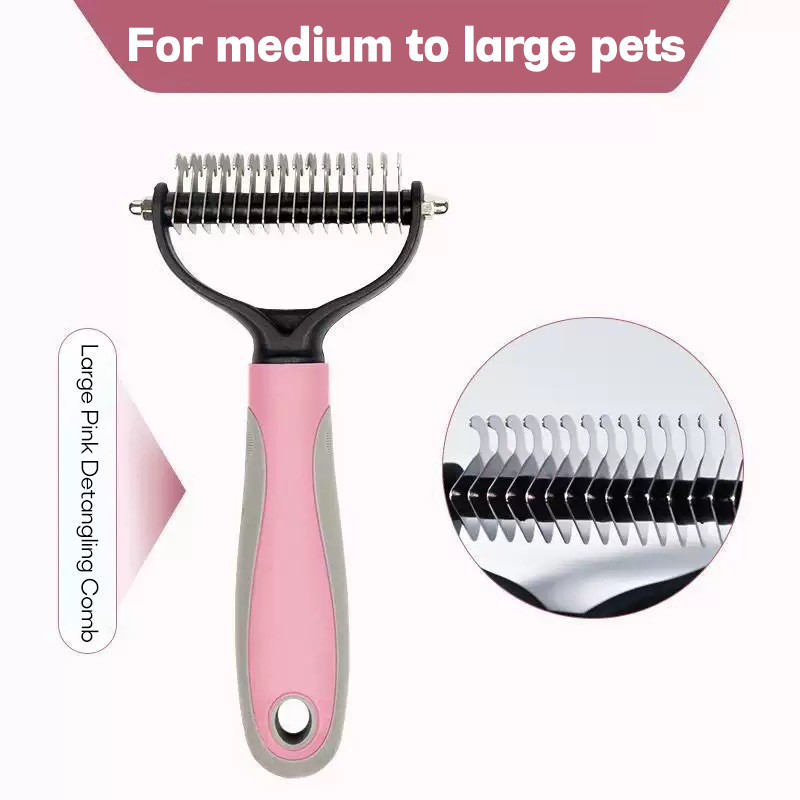 Dual-Sided Pet Grooming Comb for Dogs & Cats