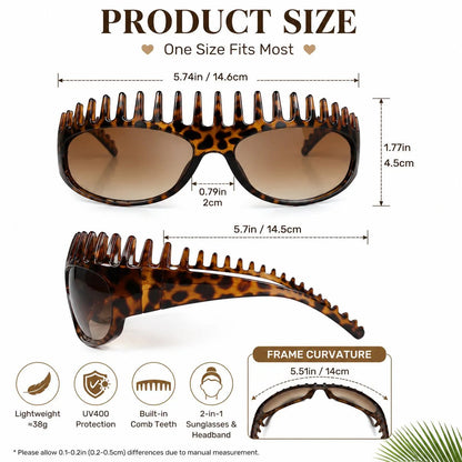 🔥 48K+ Sold |Sunglasses That Double as a Headband – 2-in-1 with Built-In Comb Teeth
