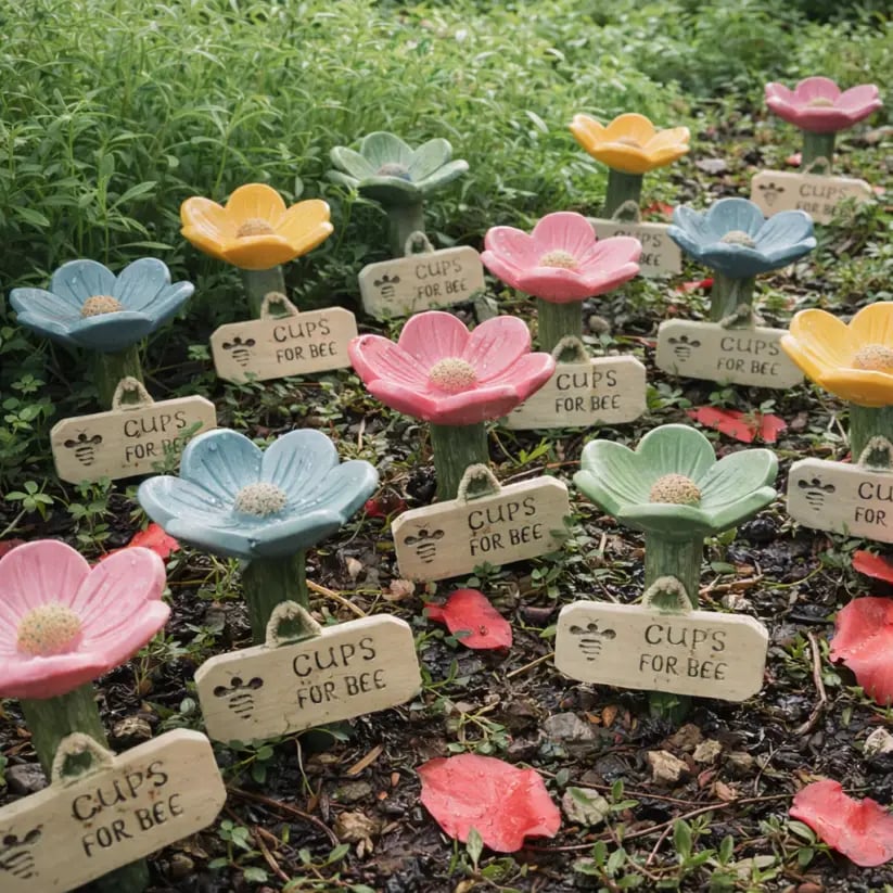 🌸Flower-Shaped Bee Watering Station🐝