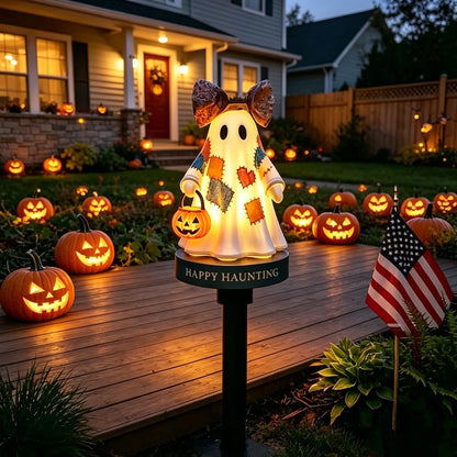 TODAY'S SPECIAL OFFER-50% OFF 🔥Lighted Vintage Patchwork Ghost Solar Garden Light