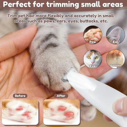 🔥⏳ Limited Stock 🐾Waterproof Rechargeable Pet Shaver with Bright LED Light, Ultra Quiet Home Pet Grooming Clipper Cut Salon Cost