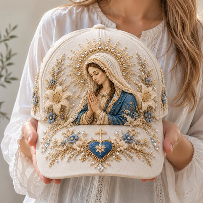 🔥 HOT SALE 49% OFF - ❤️ Sacred Faith Embroidered Baseball Cap | 3D Raised Christian Design, Unisex Comfortable Adjustable Hat for Church, Outdoor Walks & Daily Wear ✝️✨