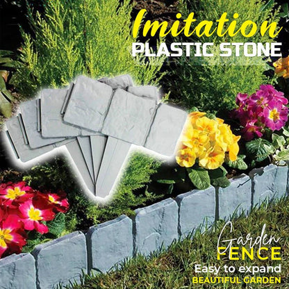 🌿✨2026 Imitation Stone Garden Fence – Real stone look, no tools needed, Easy to install & expand🏡♻️
