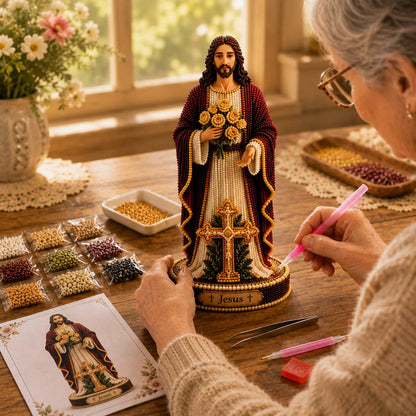 ✝️Sacred Jesus Statue 3D Beaded DIY Kit💕