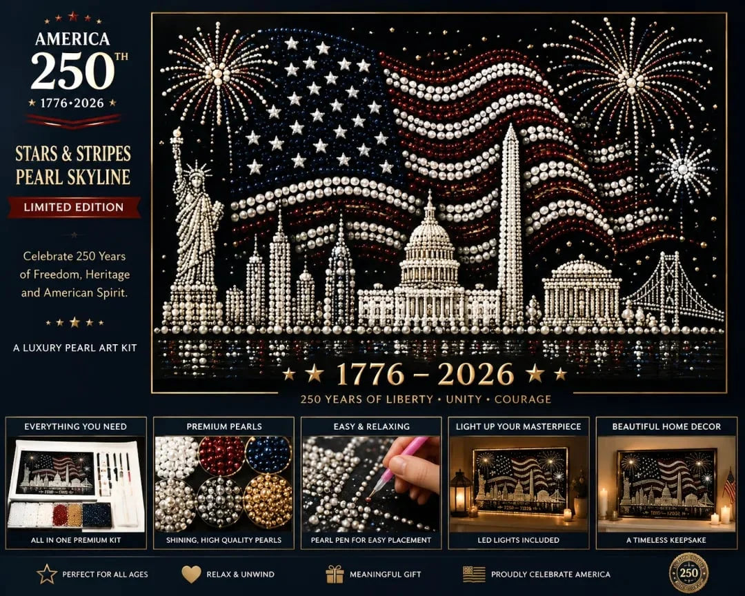 🦅🇺🇸 America 250th Anniversary Pearl Art Kit | DIY Patriotic Keepsake 1776-2026