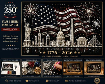 🦅🇺🇸 America 250th Anniversary Pearl Art Kit | DIY Patriotic Keepsake 1776-2026