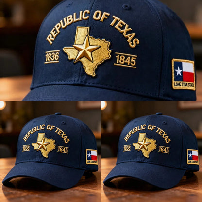 🔥Republic of Texas Embroidered Hat