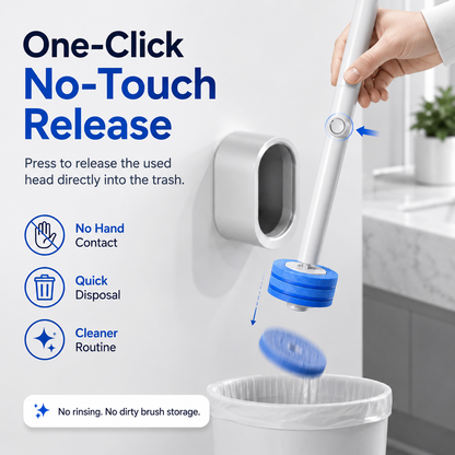 Disposable Toilet Brush Kit | No-Touch Toilet Cleaner