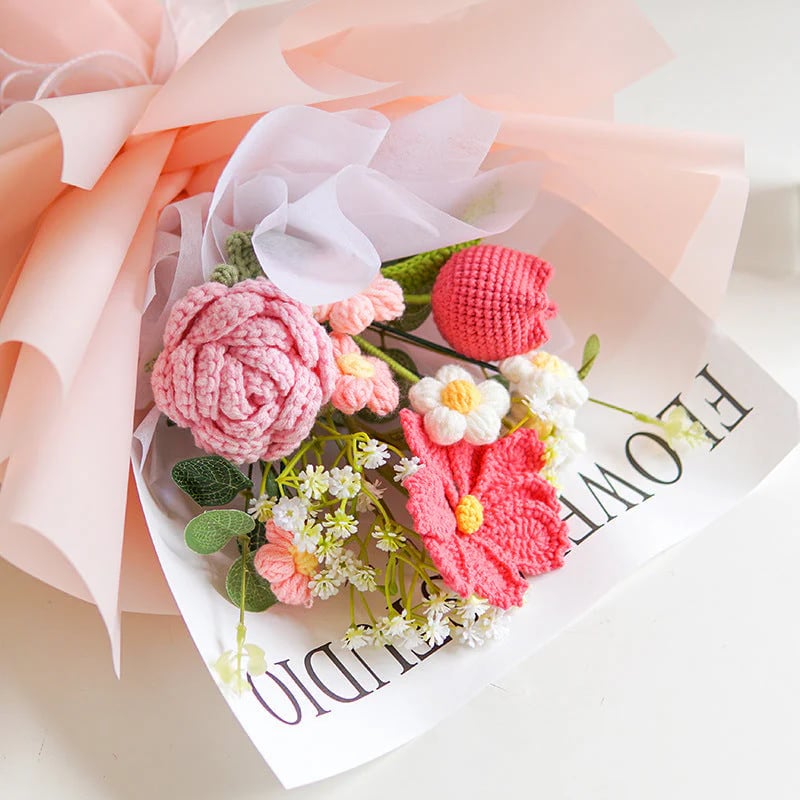 💕Mother's Day Special Sale💕Handmade Delicate Crochet Flower Bouquet