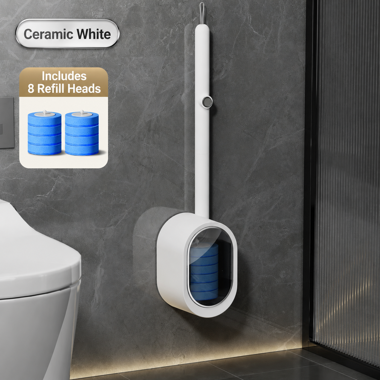 Disposable Toilet Brush Kit | No-Touch Toilet Cleaner