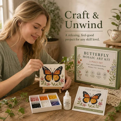 🌿 Watering Can Mosaic Art Kit | Beginner-Friendly Floral DIY Craft with Vibrant Mosaic Beads & Sturdy Display Base ✨