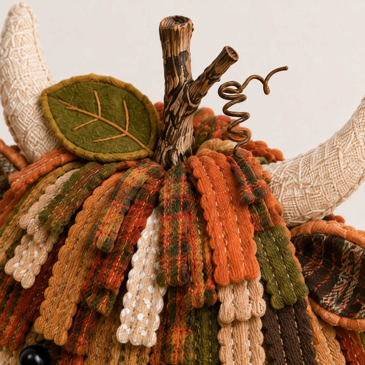 Autumn Highland Cow Pumpkin 3D Fabric Diy Kit