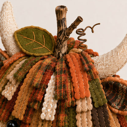 Autumn Highland Cow Pumpkin 3D Fabric Diy Kit