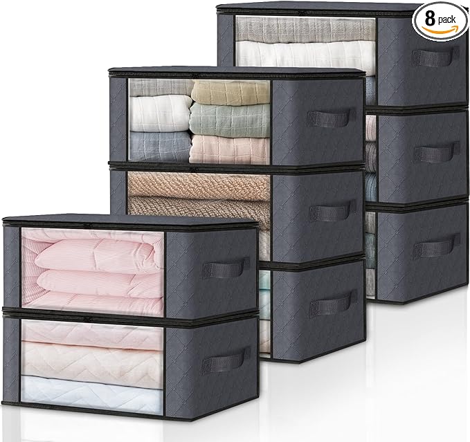 🔥Factory Clearance Sale 75% OFF📦Large-Capacity Clear Storage Bags with Reinforced Handles – For Clothes, Bedding & Moving