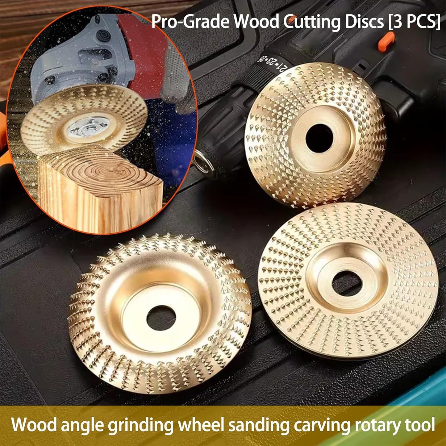 🔥LAST DAY 49% OFF - 🛠️3PCS Wood Carving Disc Set