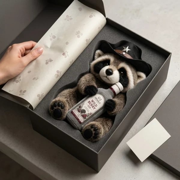 🦝Wild West Whiskey Raccoon Collector Plush Doll