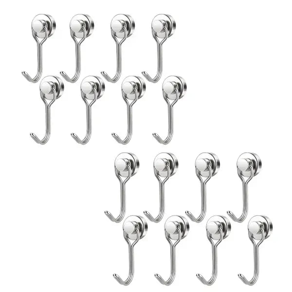 8 Pack Swivel Swing Magnetic Hooks 30LBS