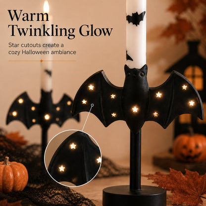 🎃🦇 Flameless Bat Candle Holders for a Safer Halloween Glow