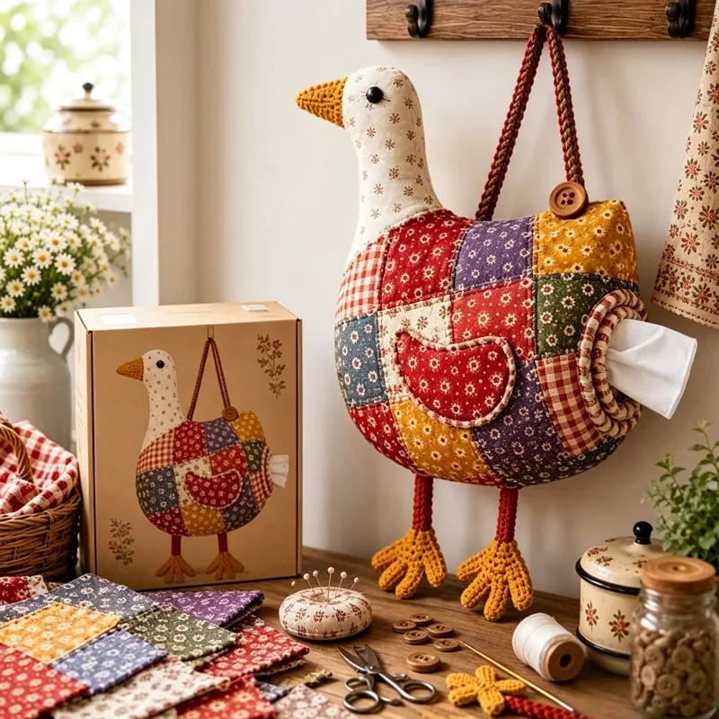🎁Complete Animal Tissue Box Sewing DIY Kit, ✨Thoughtful Creative Gift for Birthday, Christmas, Holiday