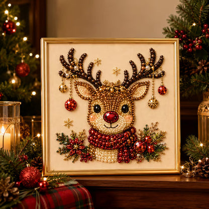 🎄LAST DAY 49% OFF – DIY Christmas Pearl Diamond Painting Art Kit With Frame