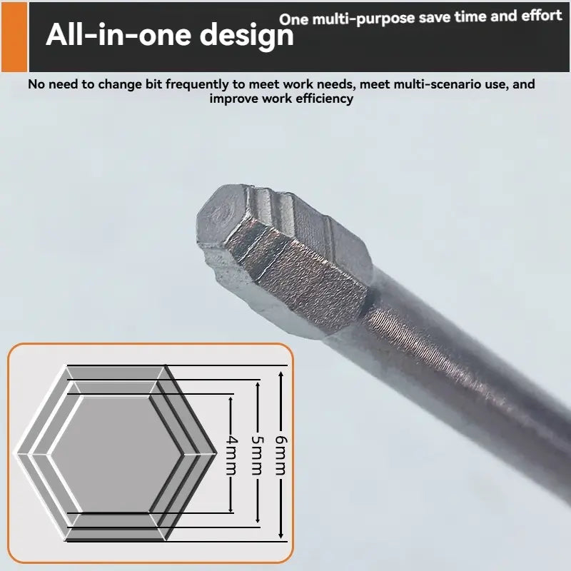 6-Piece Hex Screwdriver Bit Set