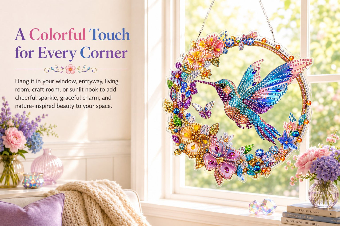 💥LAST DAY 49% OFF - Hummingbird Diamond Art Hanging Ornament Kit